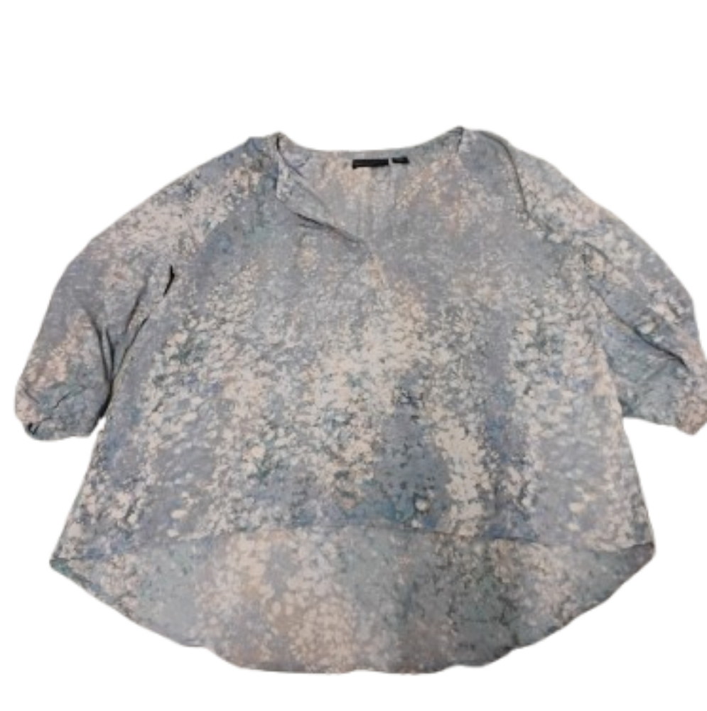 Cynthia Rowley Watercolor Print Blouse Sz Small